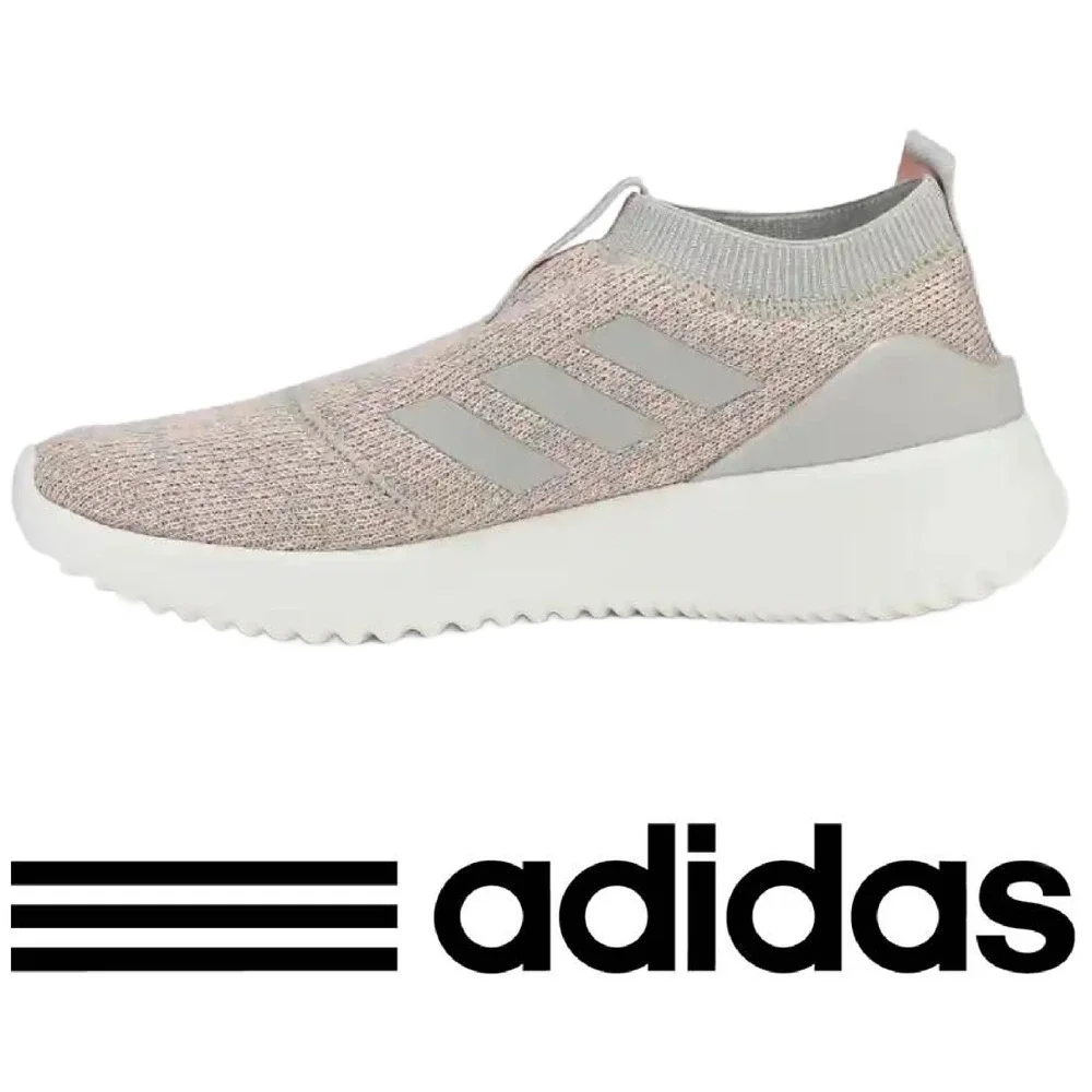 Adidas Ultimafusion Cloudfoam Pink/Gray Knit Slip On Sneakers Sz 10 B75967